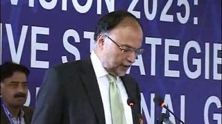 Prof. Ahsan Iqbal addresses inaugural session of 31st AGM & Conference on Vision2025, organized by PIDE (Dec 17, 2015)