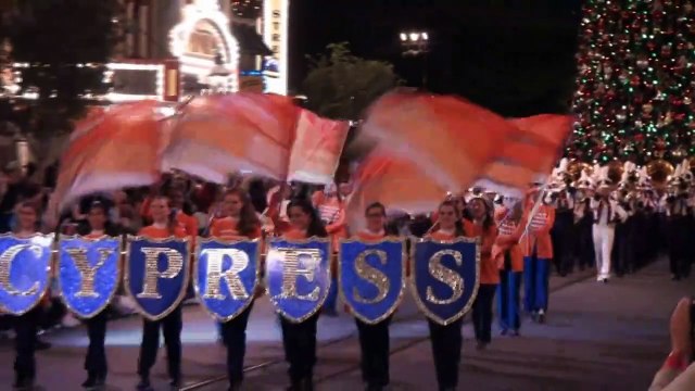 Disney Bands Music213 Cypress HS - Santa's Parade - Disneyland December 2010