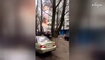 Rusya’da doğalgaz patlaması: 9 katlı binanın cephesi göçtü