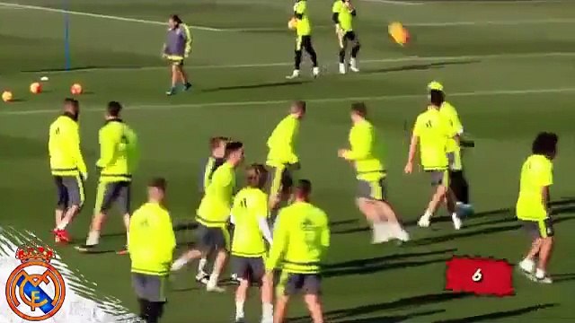 ¿Cuántos toques dieron al balón hasta que falló Arbeloa • Entrenamiento Real Madrid • 2015