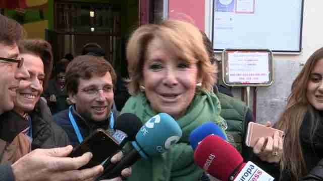 Aguirre pide a los electores que voten pensando en lo mejor para España