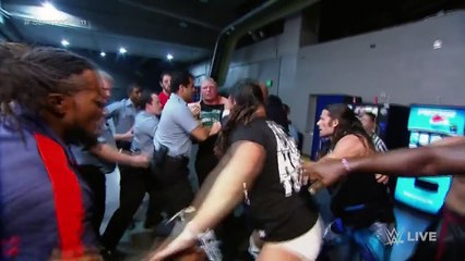 The brawl between Brock Lesnar and The Undertaker spills backstage Raw, July 20, 2015