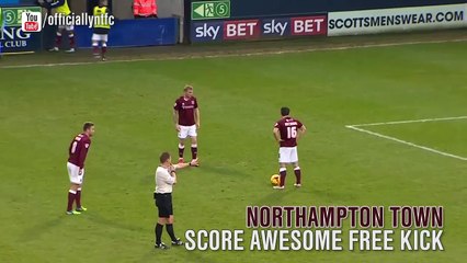 Une magnifique combinaison sur coup franc en D4 anglaise !