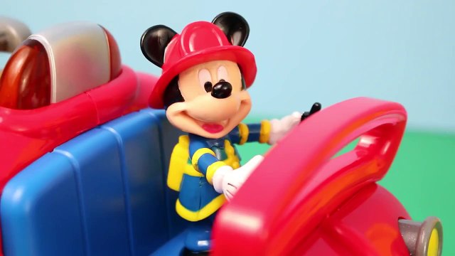 Mickey Mouse Clubhouse Fire Truck Visits Peppa Pig and The Joker Attacks by ToysReviewToys