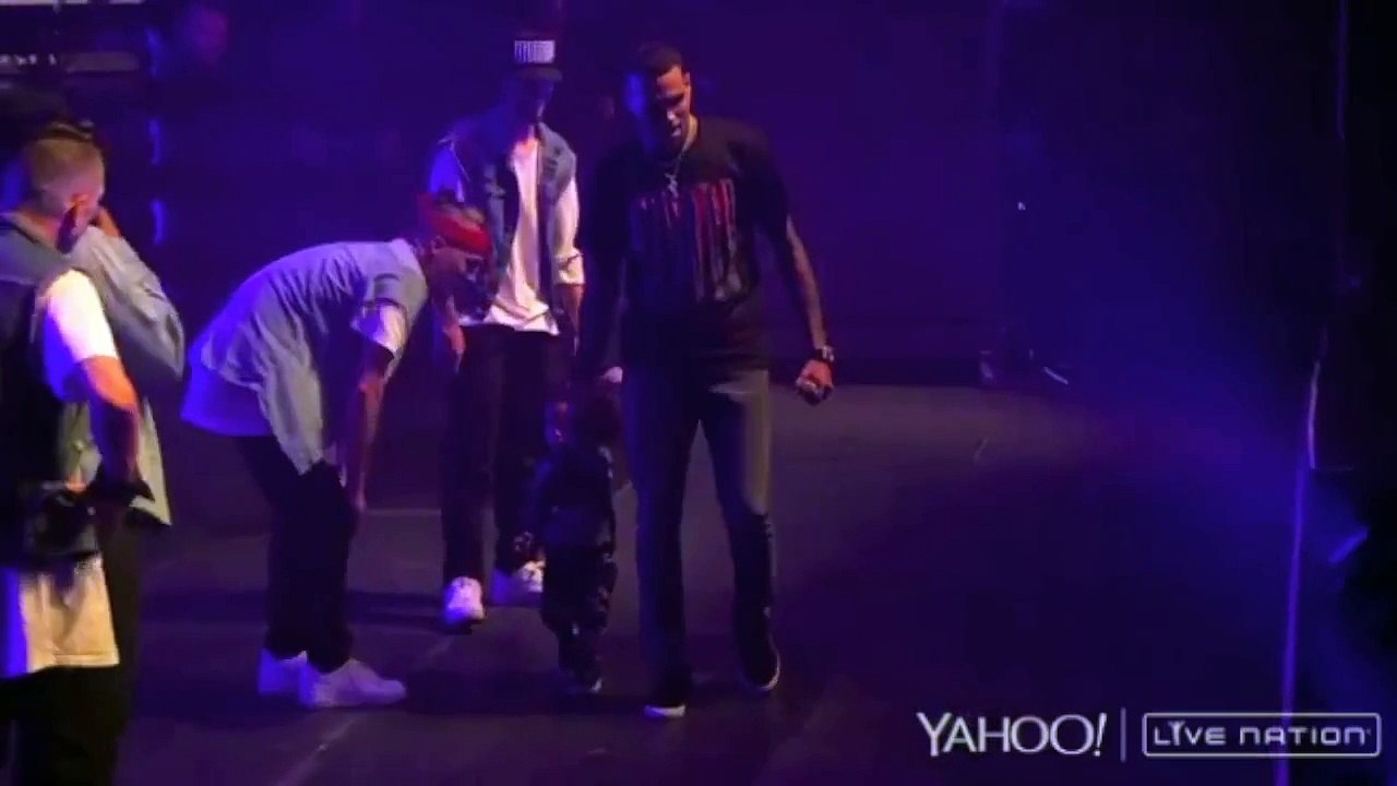Chris Brown & Royalty on stage