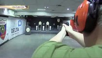 Рогозин показал мастер-класс по стрельбе из пистолета по-македонски