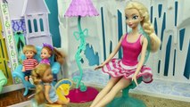 Frozen Elsa KISSES The Little Mermaid's Prince Eric!!!! Frozen Barbie Flashback Parody DisneyCarToys