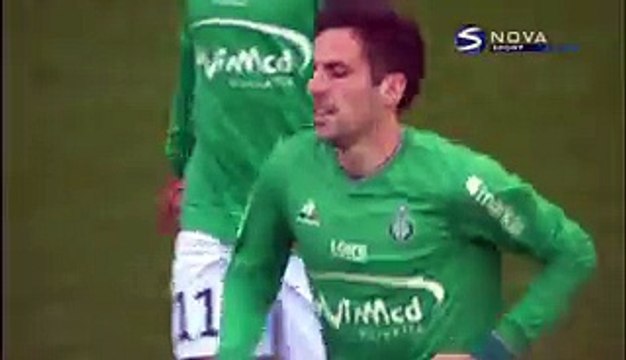 1-0 Benjamin Corgnet Goal France Ligue 1 - 20.12.2015, AS Saint-Étienne 1-0 Angers SCO