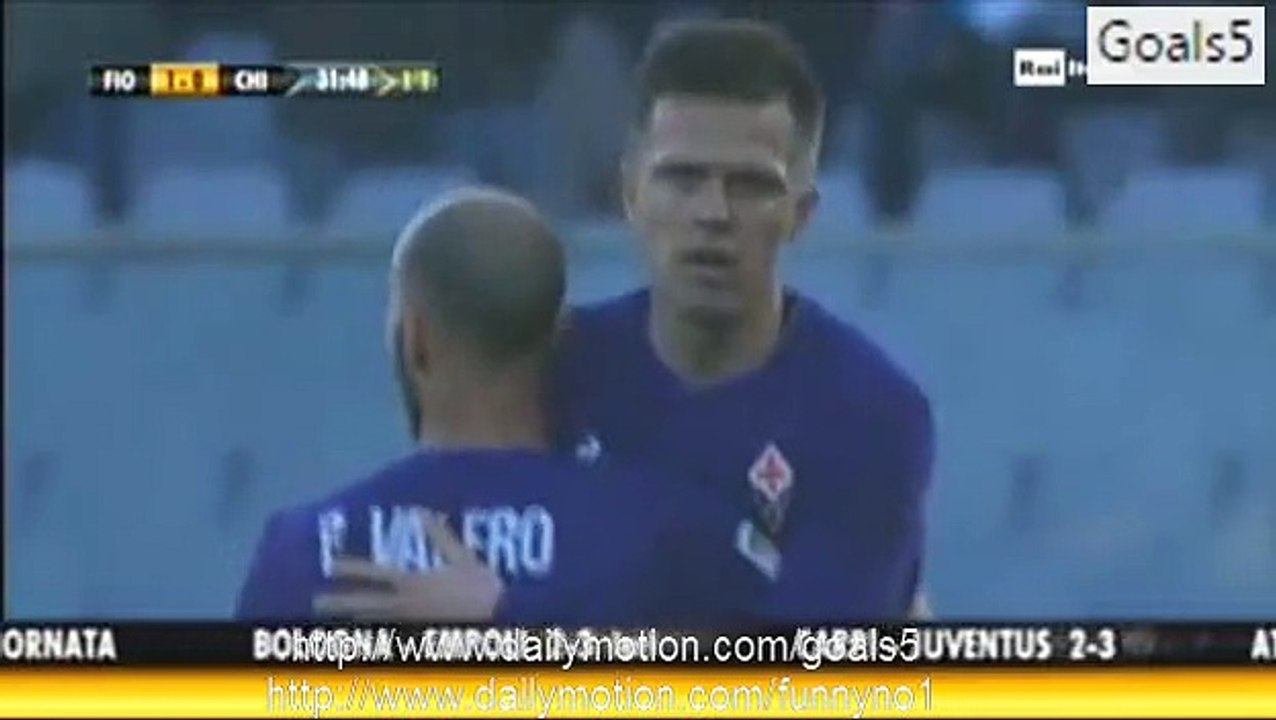 Josip Ilicic Goal Fiorentina 2 - 0 Chievo Serie A 20-12-2015