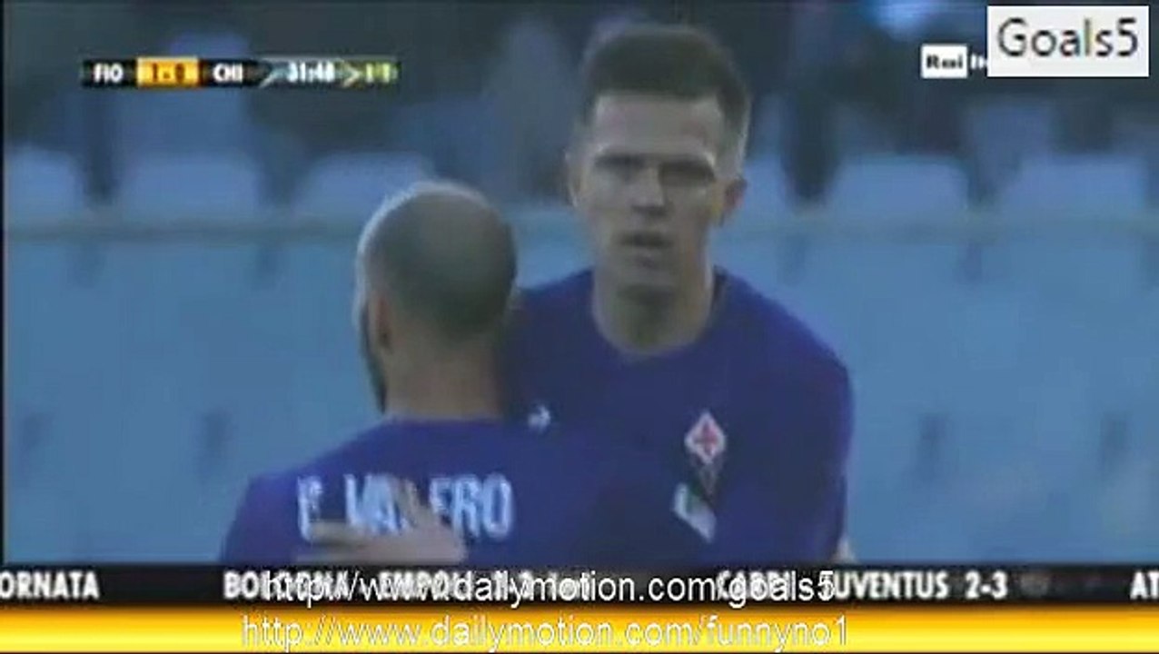 Josip Ilicic Goal Fiorentina 2 - 0 Chievo Serie A 20-12-2015