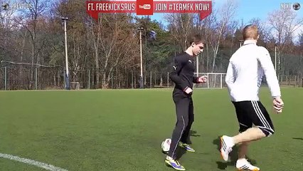 Amazing foot ball stunt