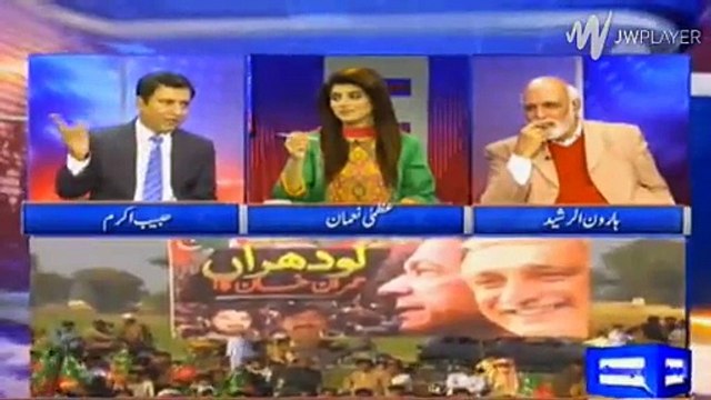 Haroon Rasheed touches his ears in refusal over Habib Akram false claims in JK Tareen and Ayaz Sadiq's constituency