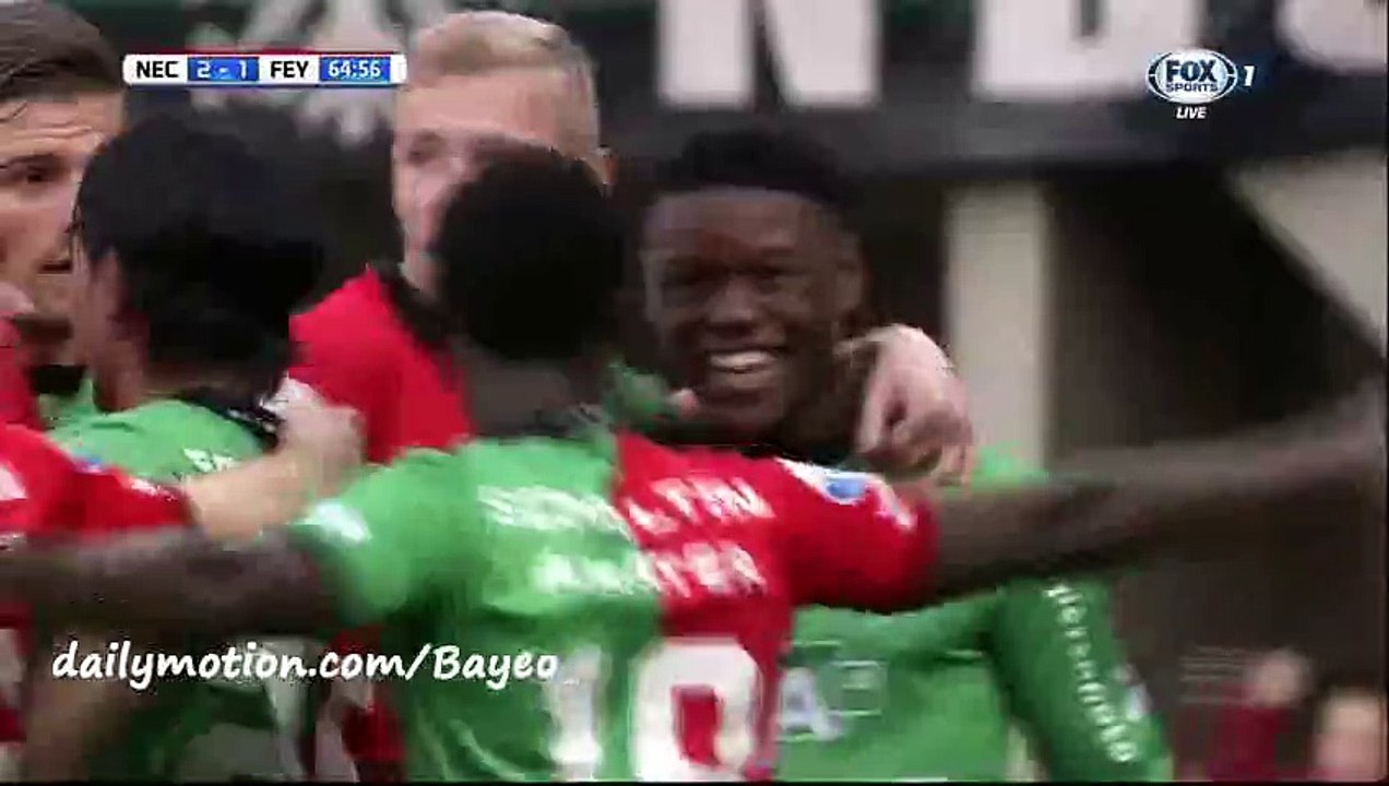 Anthony Limbombe Goal - Nijmegen 2-1 Feyenoord- 20-12-2015 Eredivisie