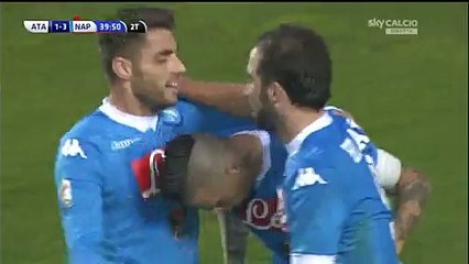 Gonzalo Higuaín 2 nd Goal Atalanta 1-3 Napoli Serie A 20.12.2015 HD