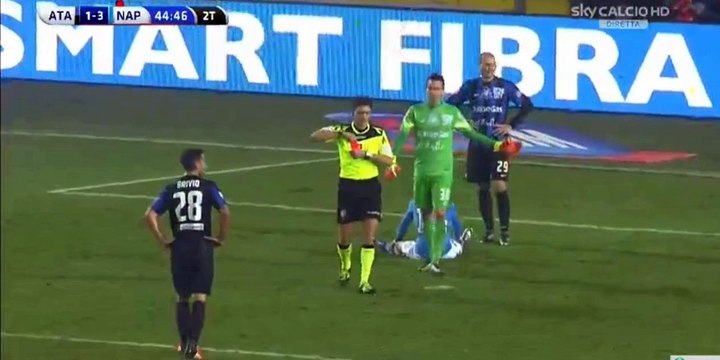 Penalty miss Marek Hamsik - Atalanta 1-3 SSC Napoli (20.12.2015) Serie A