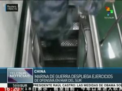Marina china despliega ejercicios militares