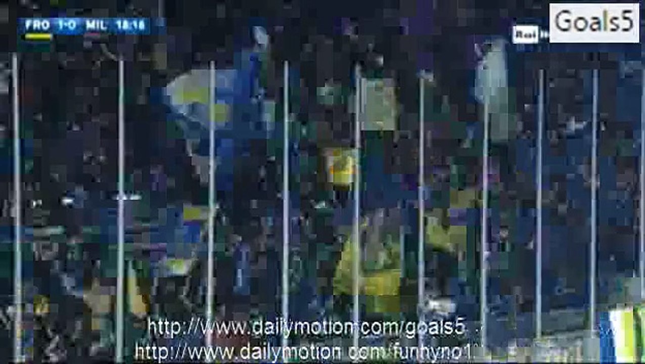 Daniel Ciofani Goal Frosinone 1 - 0 AC Milan Serie A 20-12-2015