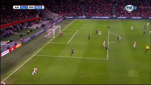 2-1 Riechedly Bazoer Goal Holland Eredivisie - 20.12.2015, AFC Ajax 2-1 De Graafschap