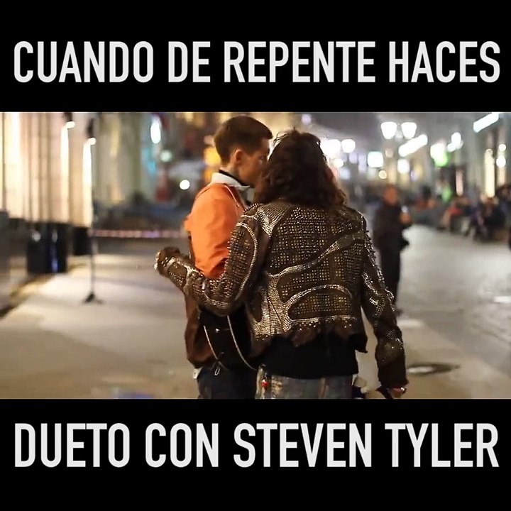 Haciendo dueto con Steven Tyler
