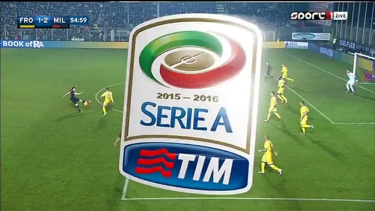 1-2 Carlos Bacca Goal Italy  Serie A - 20.12.2015, Frosinone Calcio 1-2 AC Milan