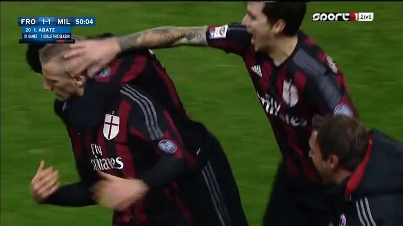 1-1 Ignazio Abate Goal Italy  Serie A - 20.12.2015, Frosinone Calcio 1-1 AC Milan