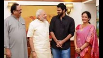 Tollywood Hero Prabhas, Krishnam raju meets PM Narendra Modi