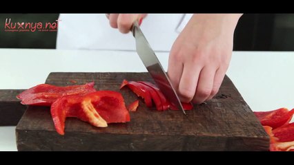 Ризотто со сливками и сладким перцем (Видео рецепт)