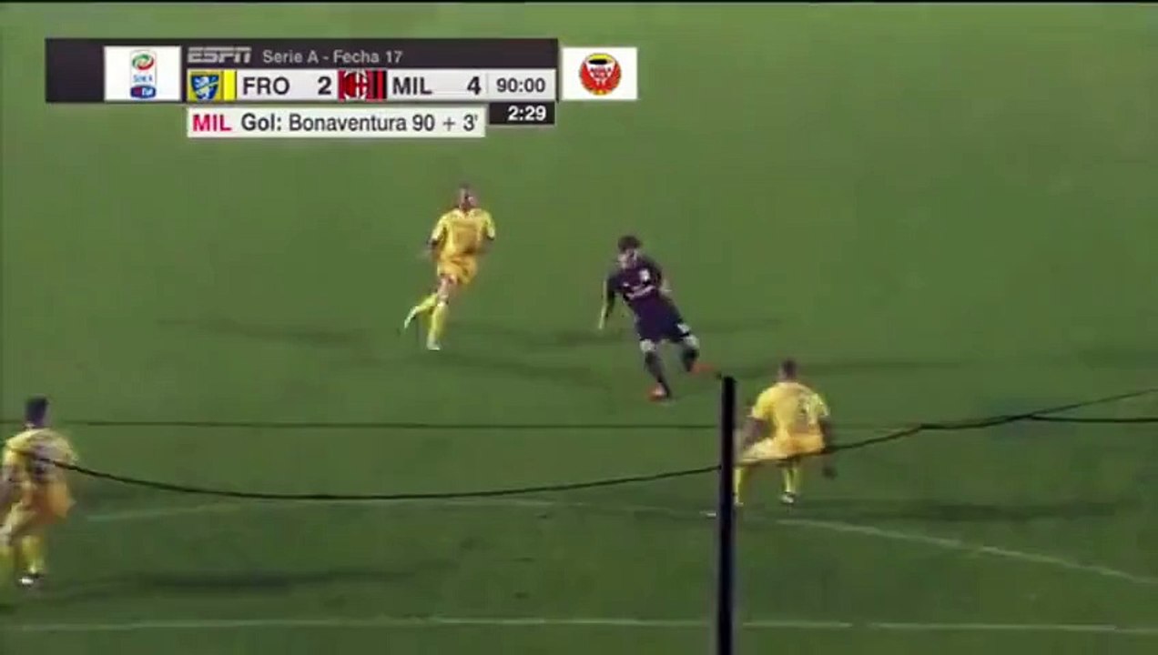 Goal Giacomo Bonaventura ~Frosinone 2-4 AC Milan 20.12.2015