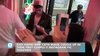 Gigi Hadid and Zayn Malik Cuddle Up in Their First Couple-y Instagram Pic Together