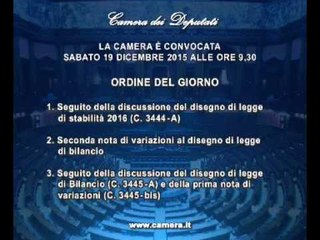 Roma - Camera - 17^ Legislatura - 540^ seduta (19.12.15)