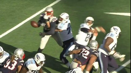 Patriots force fumble and return for TD