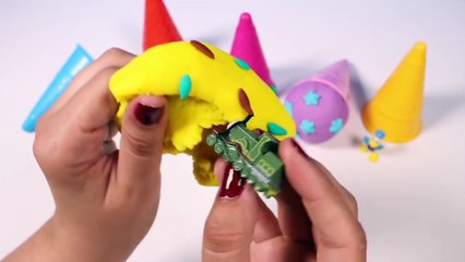 Play Doh Ice Cream Cone Surprise Eggs Disney Eggs Play Doh Eggs Toy Videos