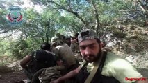 Сирия, Диверсионная группа боевиков ведет бой в горах / Syria, subversive groups is fighti