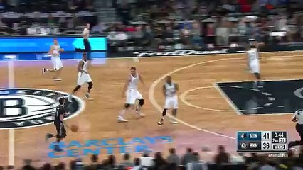 Ricky Rubio's No-look Pass to Dieng - Timberwolves vs Nets - December 20, 2015 - NBA 2015-16 Season