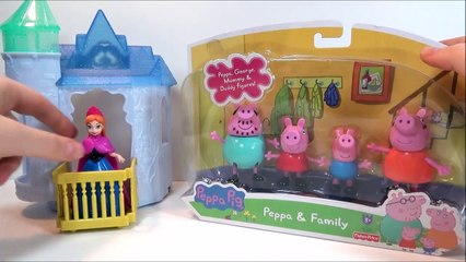 peppa pig figurines Peppa Pig Family Toy Playset & Frozen's Princess Anna Pig Peppa