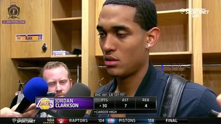 Jordan Clarkson post game interview Lakers vs OKC