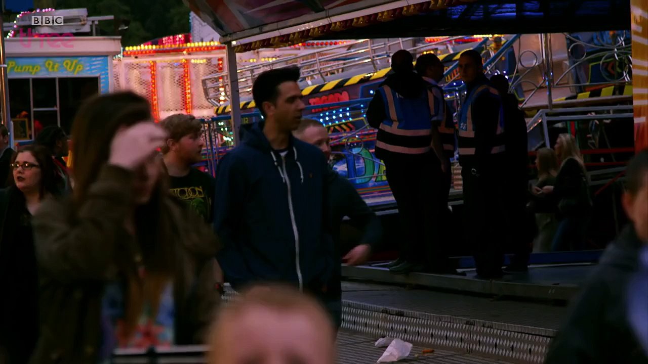 Francis detains a youth at the funfair - Rent A Cop: Episode 7 Preview - BBC Three
