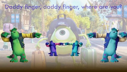 Monsters University 2 Finger Family Song Daddy Finger Nursery Rhymes Mike Wazowski Greek F