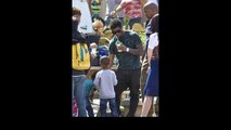 Usher enjoys th Usher enjoys the day at Disneyland with his family Anaheim California...