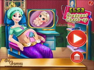 Watch & Learn Elsa Pregnant Check Up Game Movie Newest Frozen Newborn Baby Videos