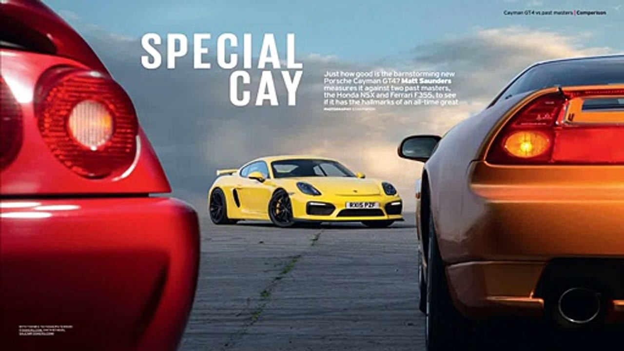 Porsche Cayman GT4 versus Honda NSX and Ferrari 355 - comparison