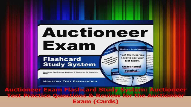 Auctioneer Exam Flashcard Study System Auctioneer Test Practice Questions Review for Read Online