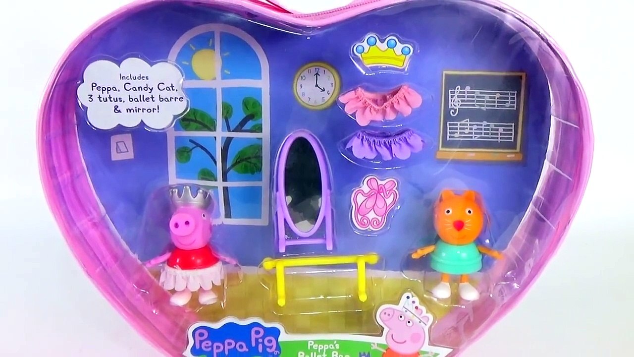 juguetes Peppa Pig e Candy Fazendo Ballet em Português. Peppa Ballet Bag Toys Juguetes Brinquedos