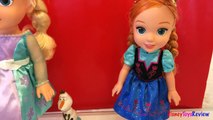 公主 Disney Frozen Elsa & Anna Toddler Princess Dolls with Fall apart Olaf the snow man boneka
