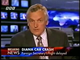 BBC breaking news of Lady Diana crash 1997