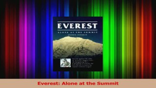 Read  Everest Alone at the Summit Ebook Free