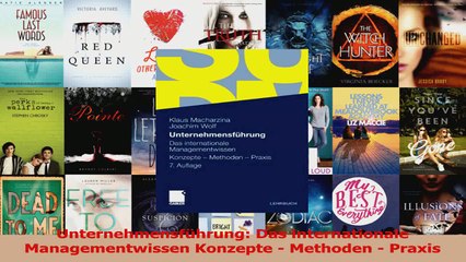 Download  Unternehmensführung Das internationale Managementwissen Konzepte  Methoden  Praxis PDF Frei