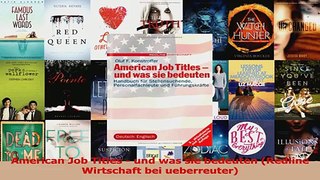 Download  American Job Titles  und was sie bedeuten Redline Wirtschaft bei ueberreuter PDF Frei