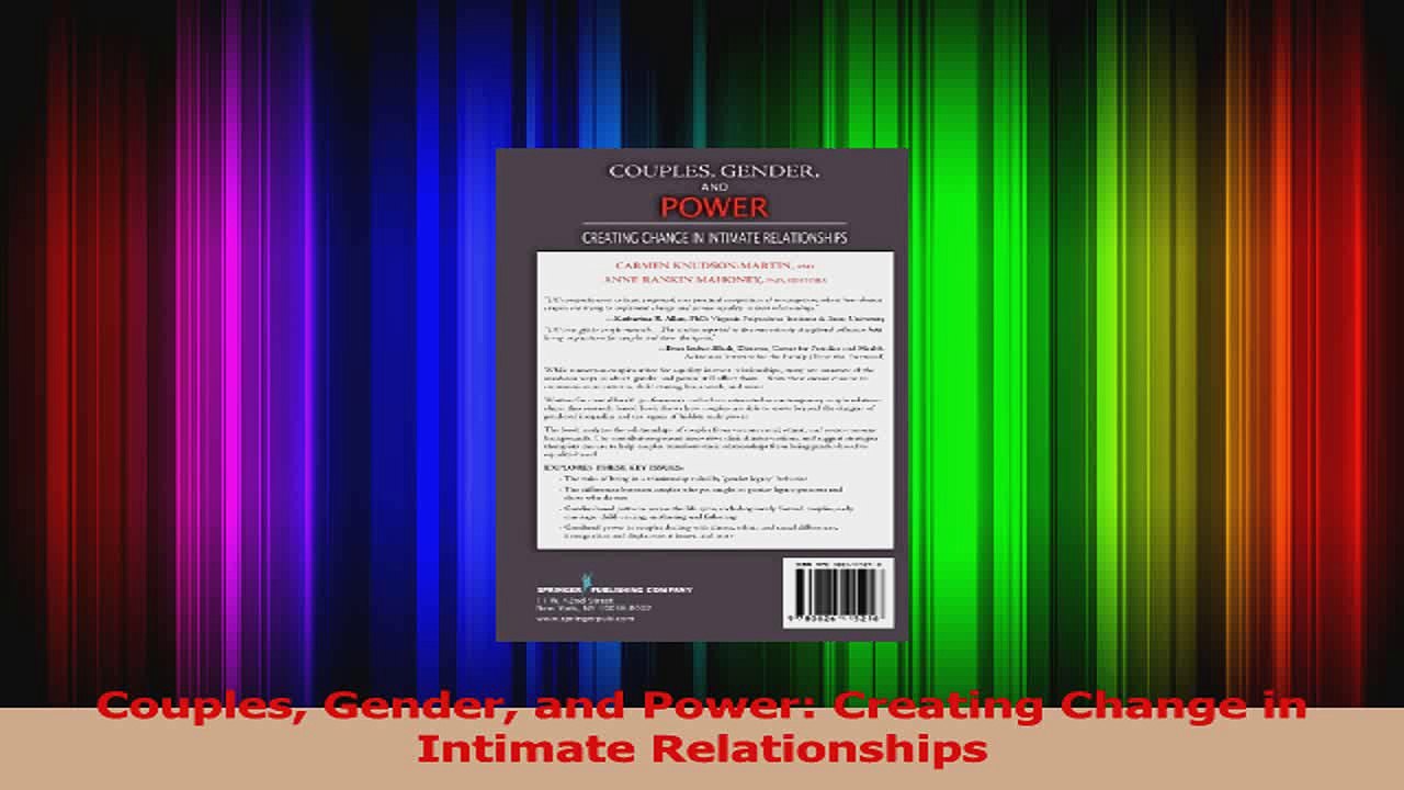 Couples Gender and Power Creating Change in Intimate Relationships Download