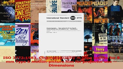 Read  ISO 37731983 Cinematography  Tape splices for 8 mm Type S motionpicture film for PDF Free